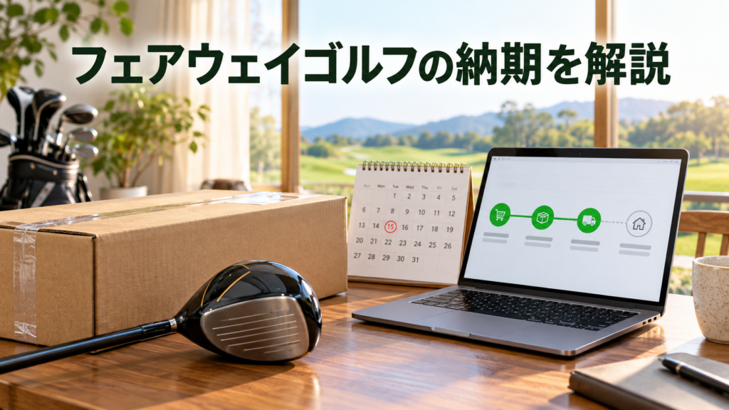 フェアウェイゴルフの納期を解説！届くまでの日数と遅れる時の確認方法の結論を示す実写風イメージ