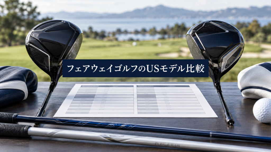 フェアウェイゴルフのUSモデル比較！日本モデルとの違いと選び方の結論を示す実写風イメージ