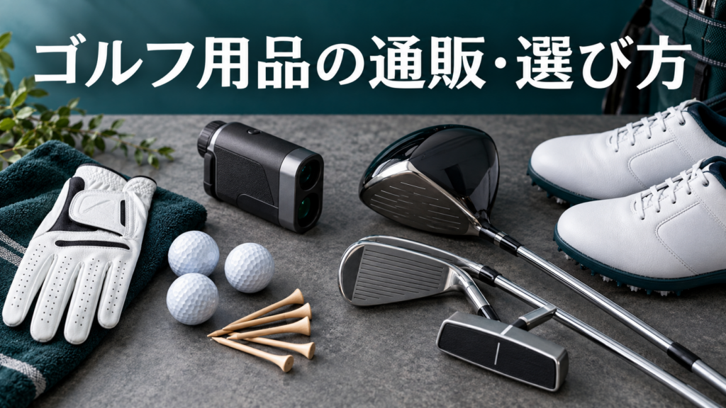 ゴルフ用品の通販・選び方！初心者が失敗しない購入前の確認ポイントの結論を示す実写風イメージ