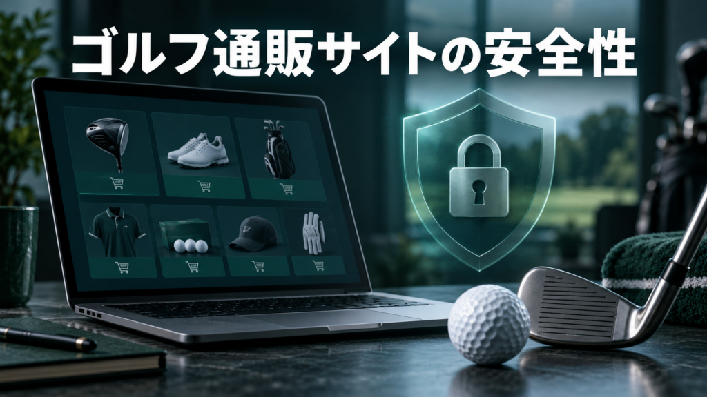ゴルフ通販サイトの安全性と詐欺の見分け方！安心して買うための確認項目の結論を示す実写風イメージ