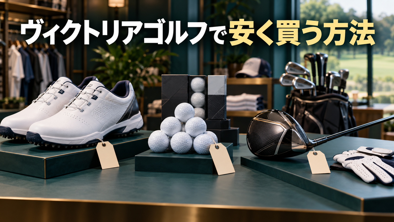 ヴィクトリアゴルフで安く買う方法!セール・クーポンの使い分けの結論を示す実写風イメージ