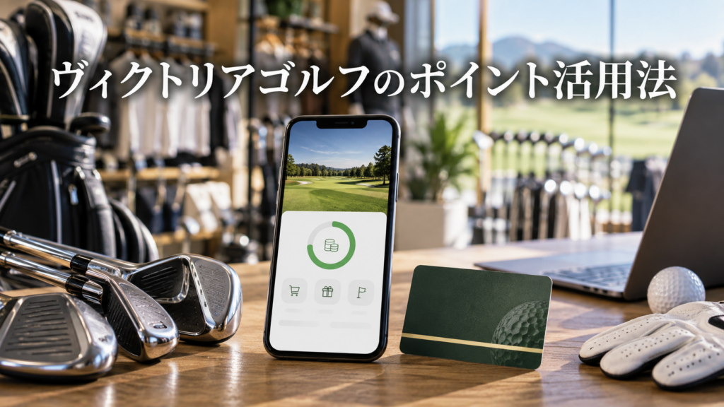 ヴィクトリアゴルフのポイント活用法！会員登録と公式アプリの使い方の結論を示す実写風イメージ
