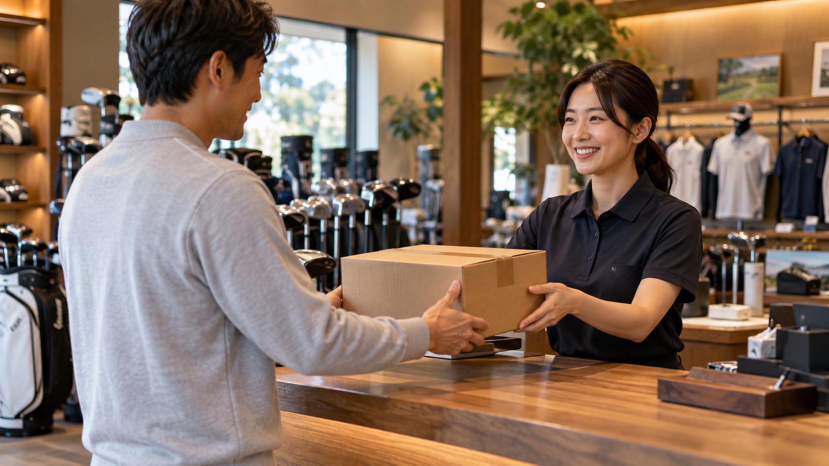 受取店舗は対応表示から選ぶを示す実写風イメージ